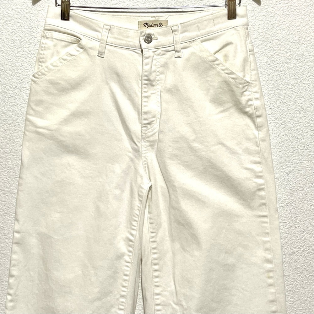 Madewell Woman White Wide Legs Crops Jeans Size 29 - Picture 2 of 14